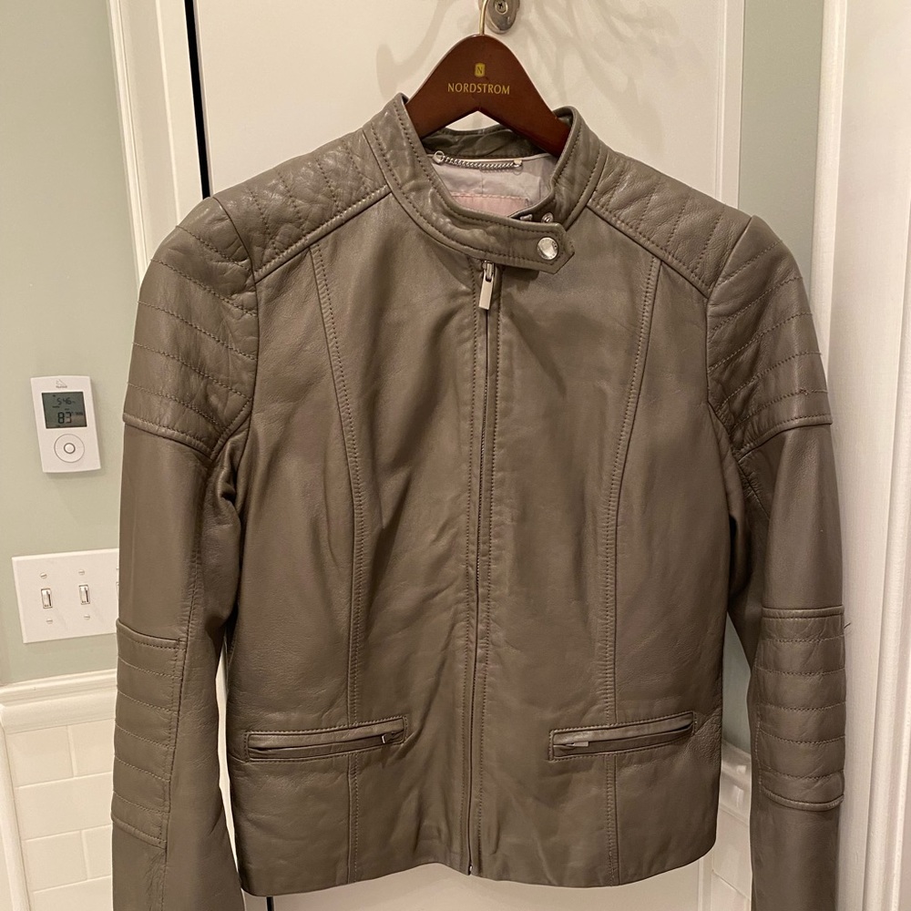 Banana Republic lamb leather Moto jacket